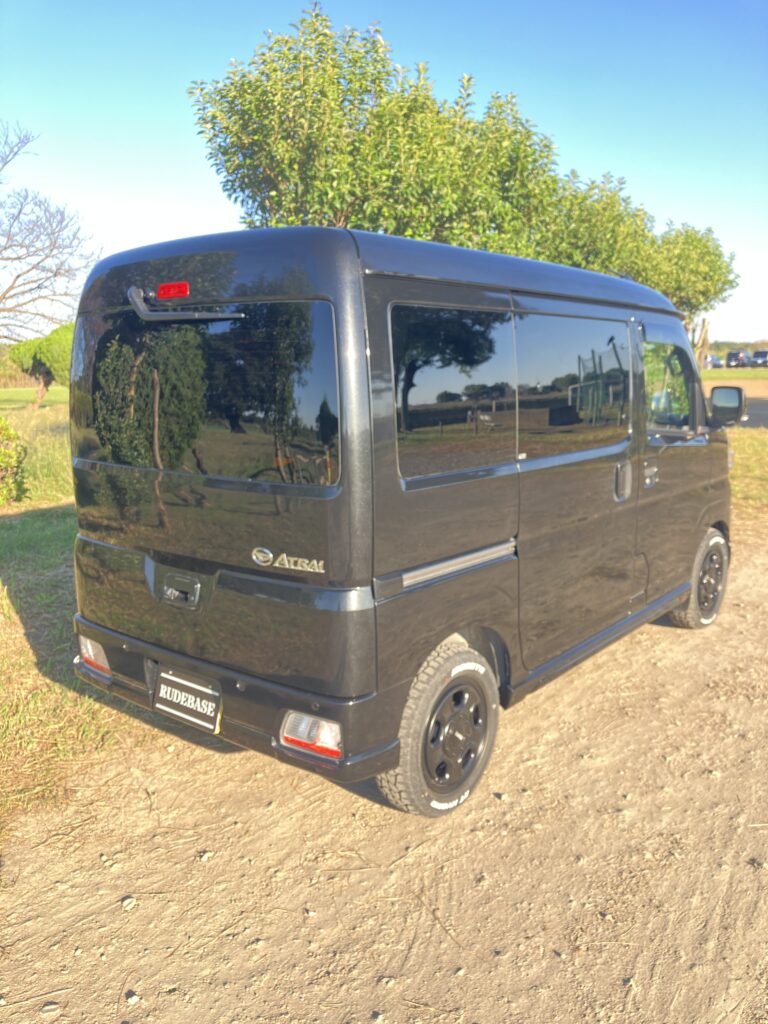 アトレーS710V 後方窓にスモークフィルム 右後方