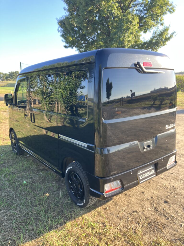アトレーS710V リアガラスのスモークフィルム 左後方